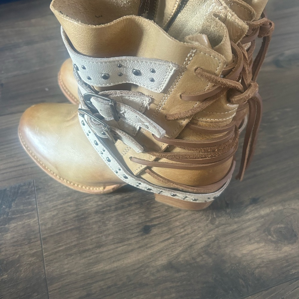 Freebird by Steven Tan and Cream Heeled Boots